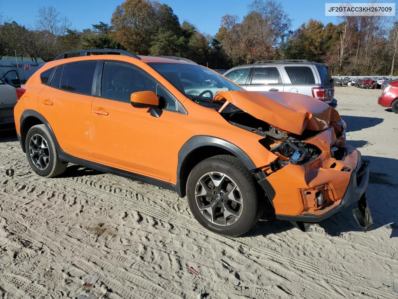 2019 Subaru Crosstrek Premium VIN: JF2GTACC3KH267009 Lot: 80144304