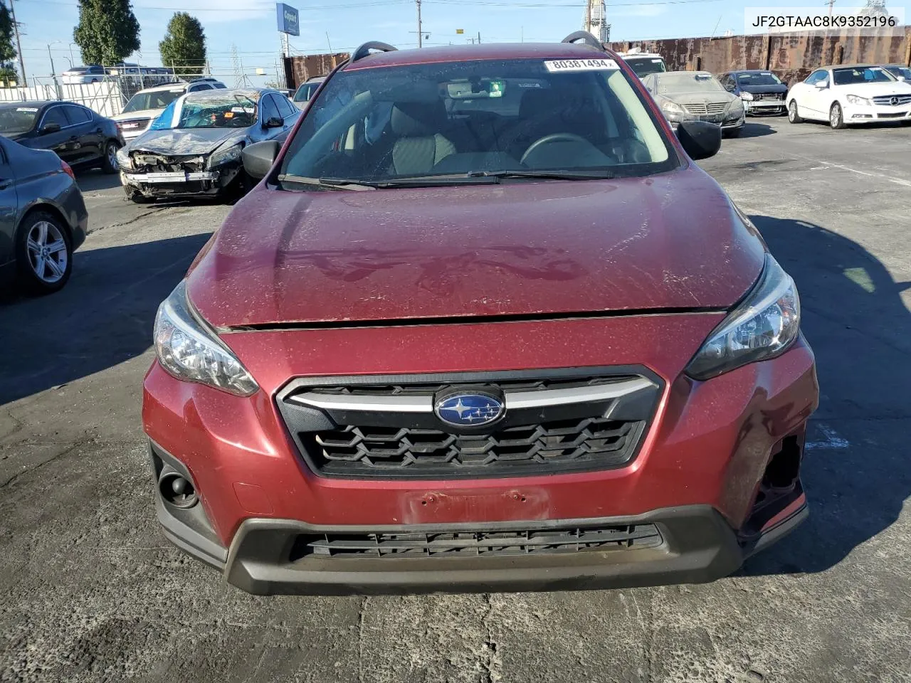 2019 Subaru Crosstrek VIN: JF2GTAAC8K9352196 Lot: 80381494