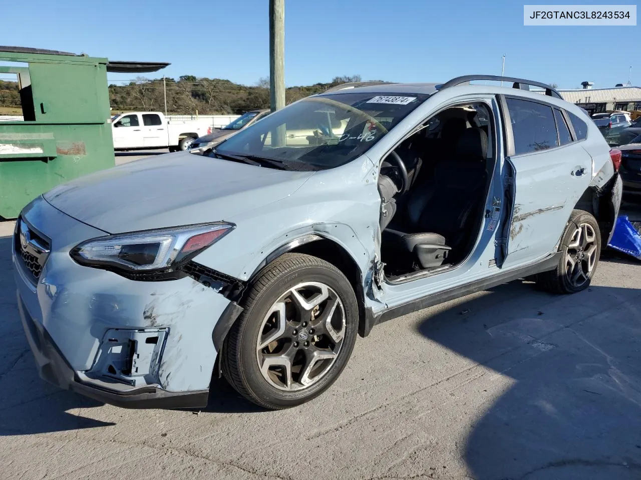 2020 Subaru Crosstrek Limited VIN: JF2GTANC3L8243534 Lot: 76743874