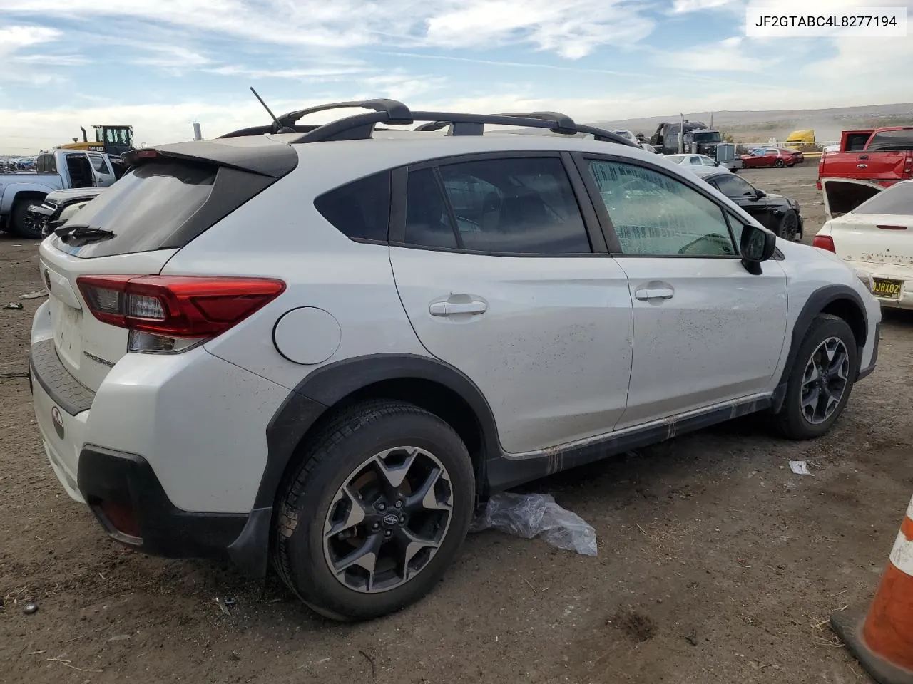 2020 Subaru Crosstrek VIN: JF2GTABC4L8277194 Lot: 77909734