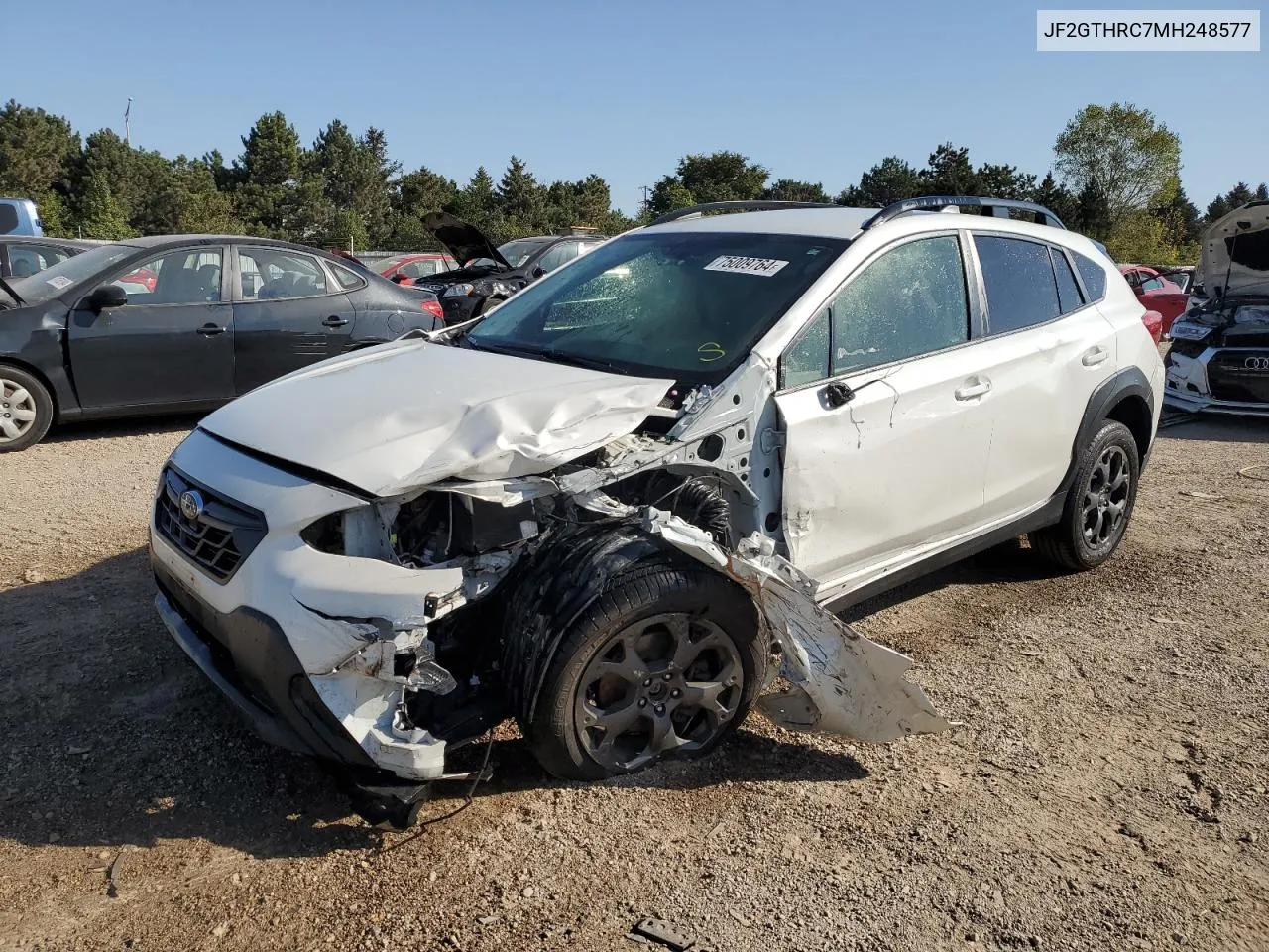 2021 Subaru Crosstrek Sport VIN: JF2GTHRC7MH248577 Lot: 75009764