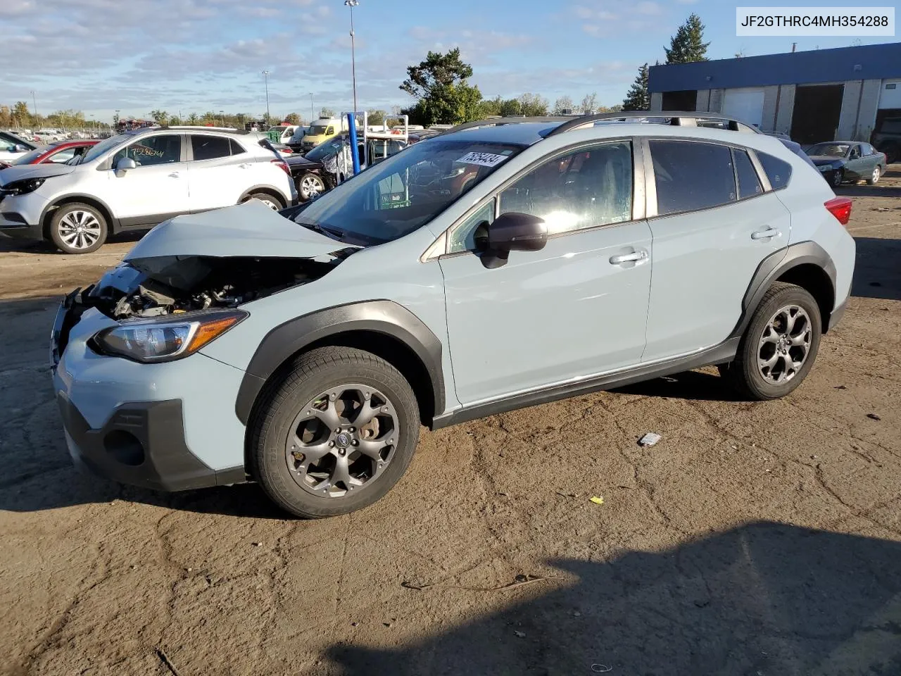 2021 Subaru Crosstrek Sport VIN: JF2GTHRC4MH354288 Lot: 75254434