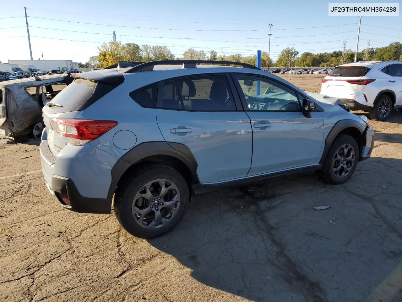 2021 Subaru Crosstrek Sport VIN: JF2GTHRC4MH354288 Lot: 75254434