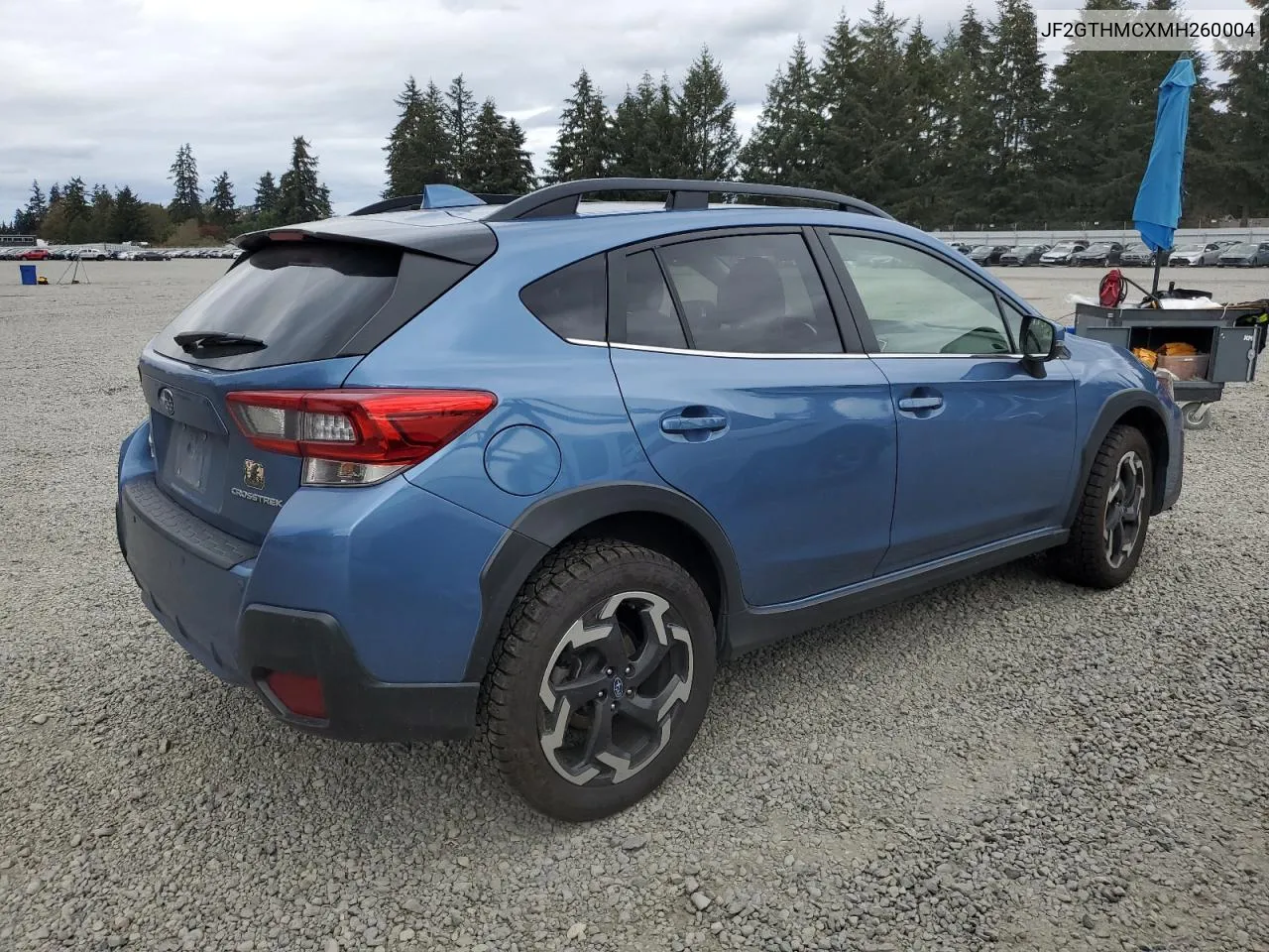 JF2GTHMCXMH260004 2021 Subaru Crosstrek Limited