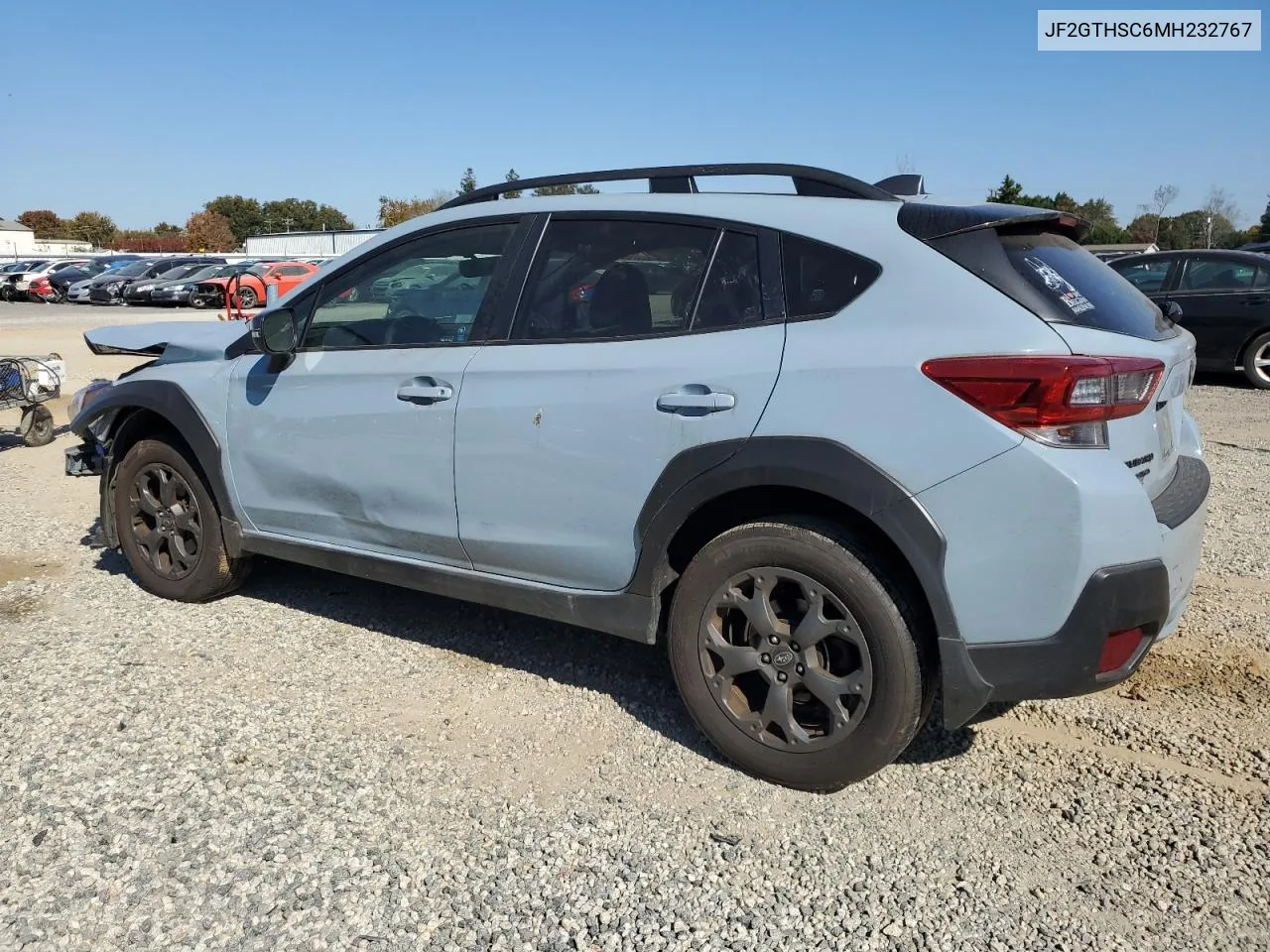 2021 Subaru Crosstrek Sport VIN: JF2GTHSC6MH232767 Lot: 77033714