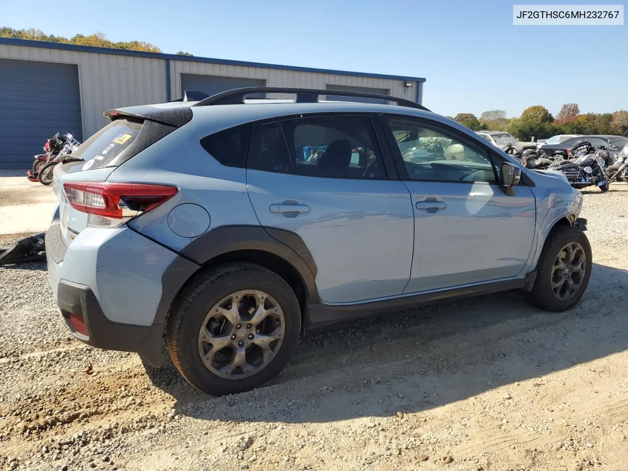 2021 Subaru Crosstrek Sport VIN: JF2GTHSC6MH232767 Lot: 77033714