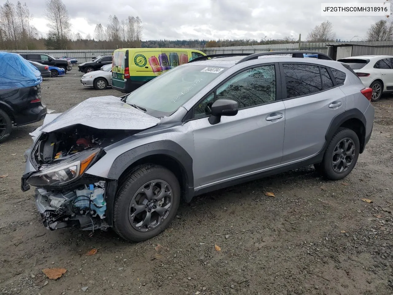 2021 Subaru Crosstrek Sport VIN: JF2GTHSC0MH318916 Lot: 78468704