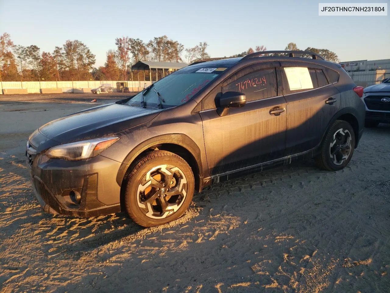 2022 Subaru Crosstrek Limited VIN: JF2GTHNC7NH231804 Lot: 40565757