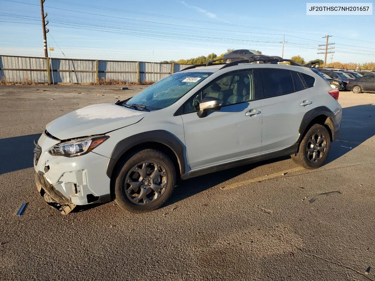 2022 Subaru Crosstrek Sport VIN: JF2GTHSC7NH201657 Lot: 78545934