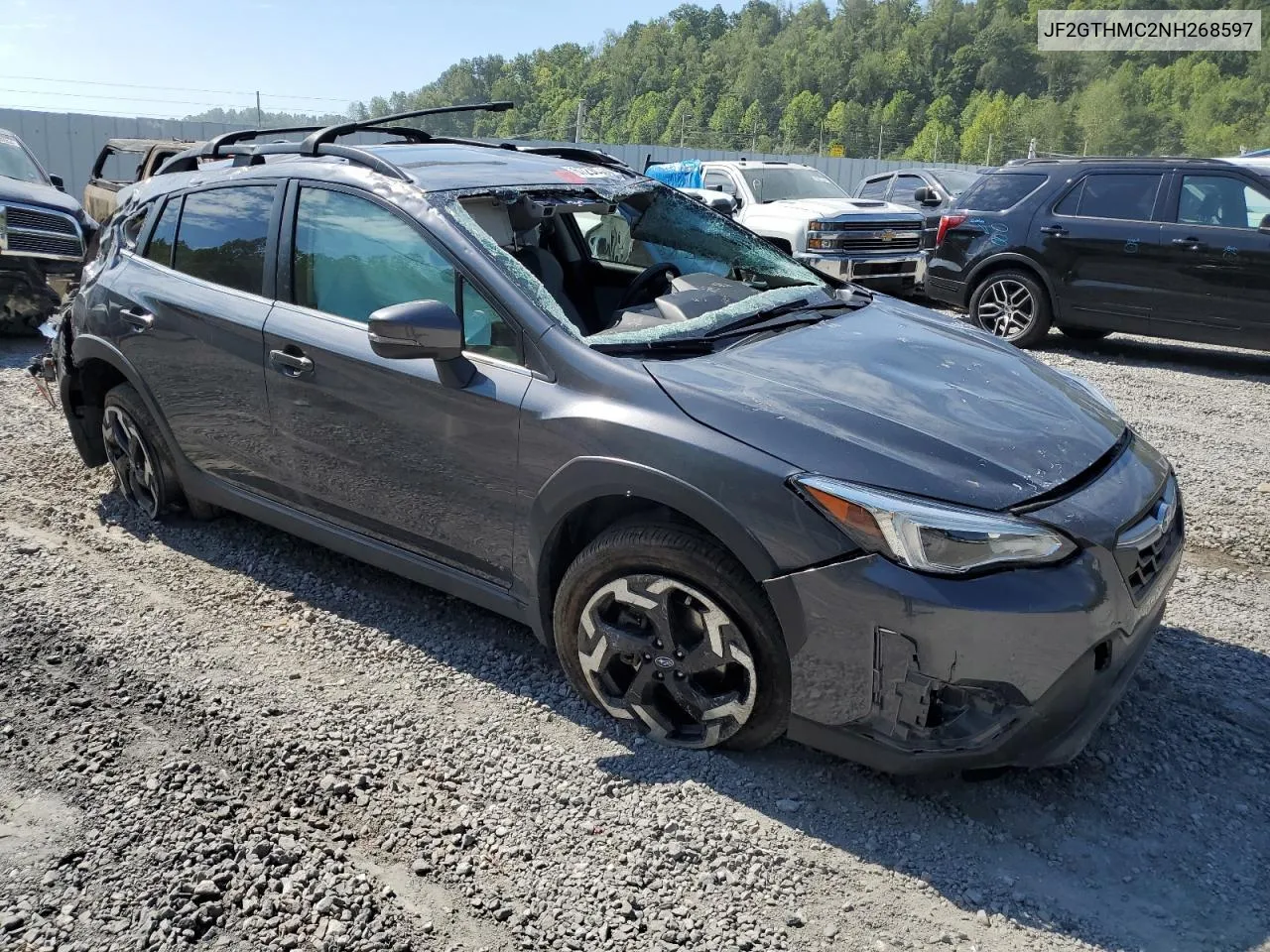 2022 Subaru Crosstrek Limited VIN: JF2GTHMC2NH268597 Lot: 79753034