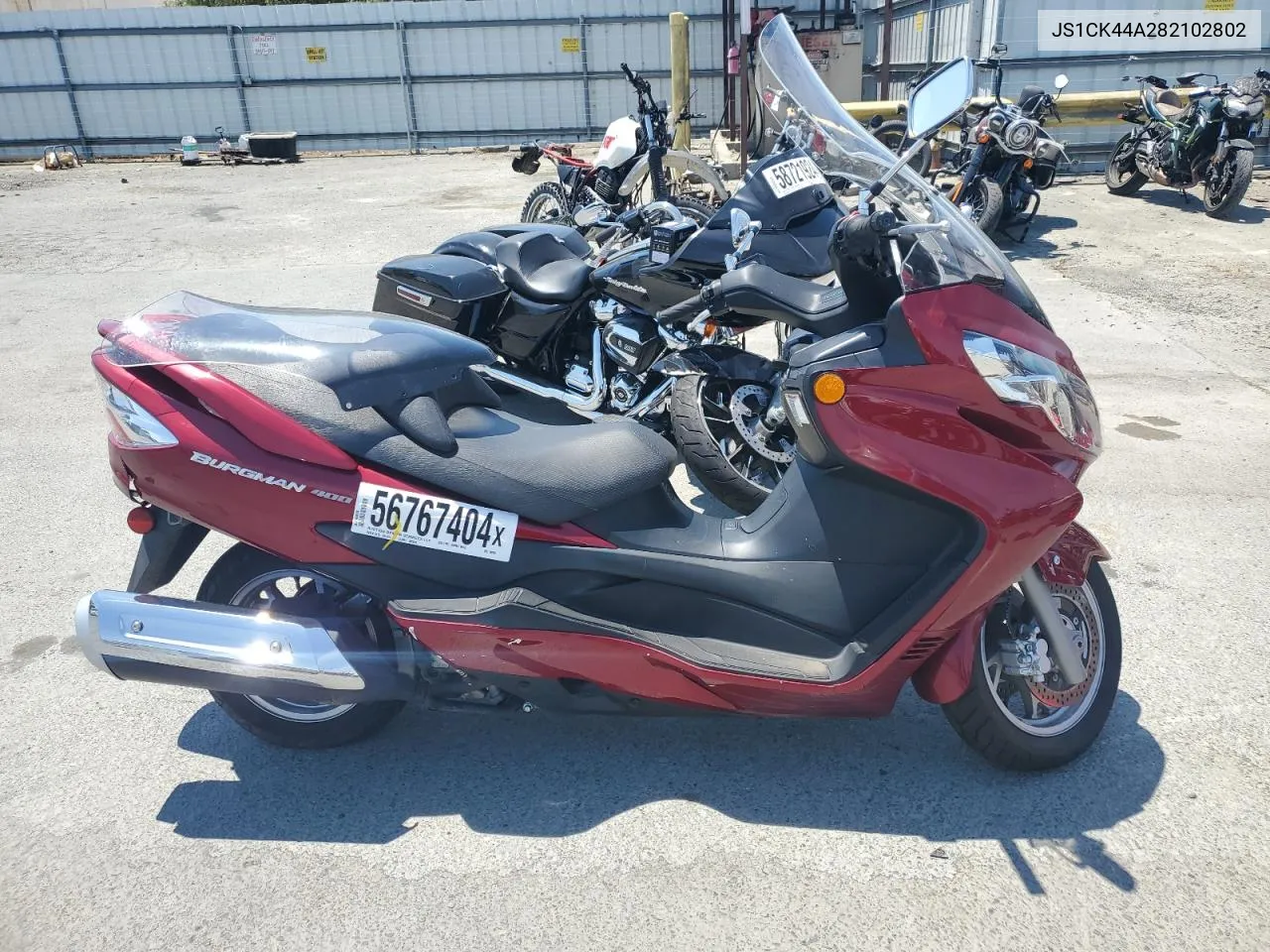 2008 Suzuki An400 VIN: JS1CK44A282102802 Lot: 56767404