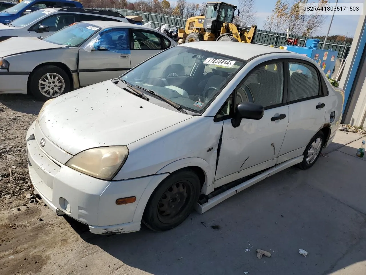 2003 Suzuki Aerio S VIN: JS2RA41S035171503 Lot: 77650444