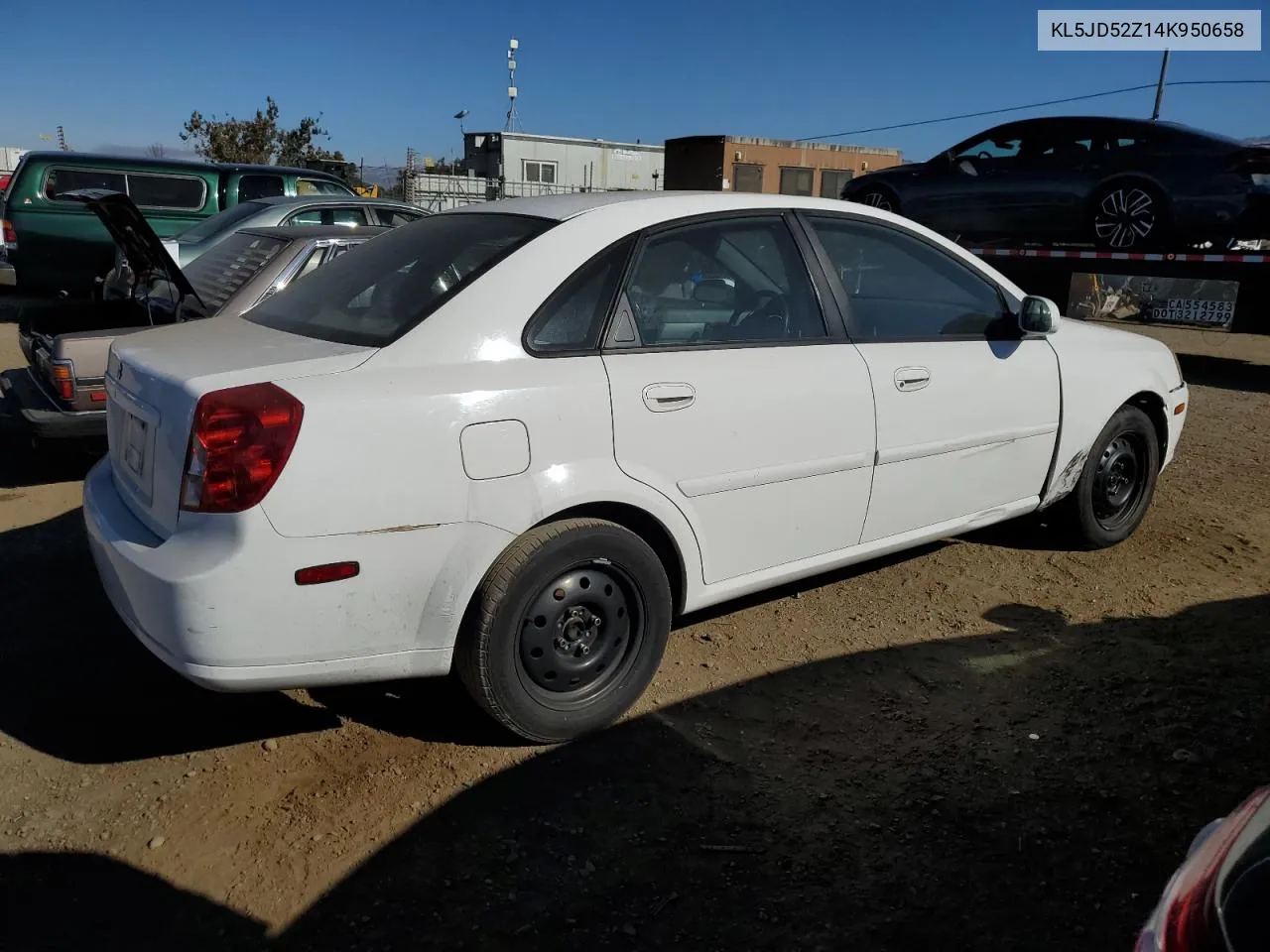 2004 Suzuki Forenza S VIN: KL5JD52Z14K950658 Lot: 74824154