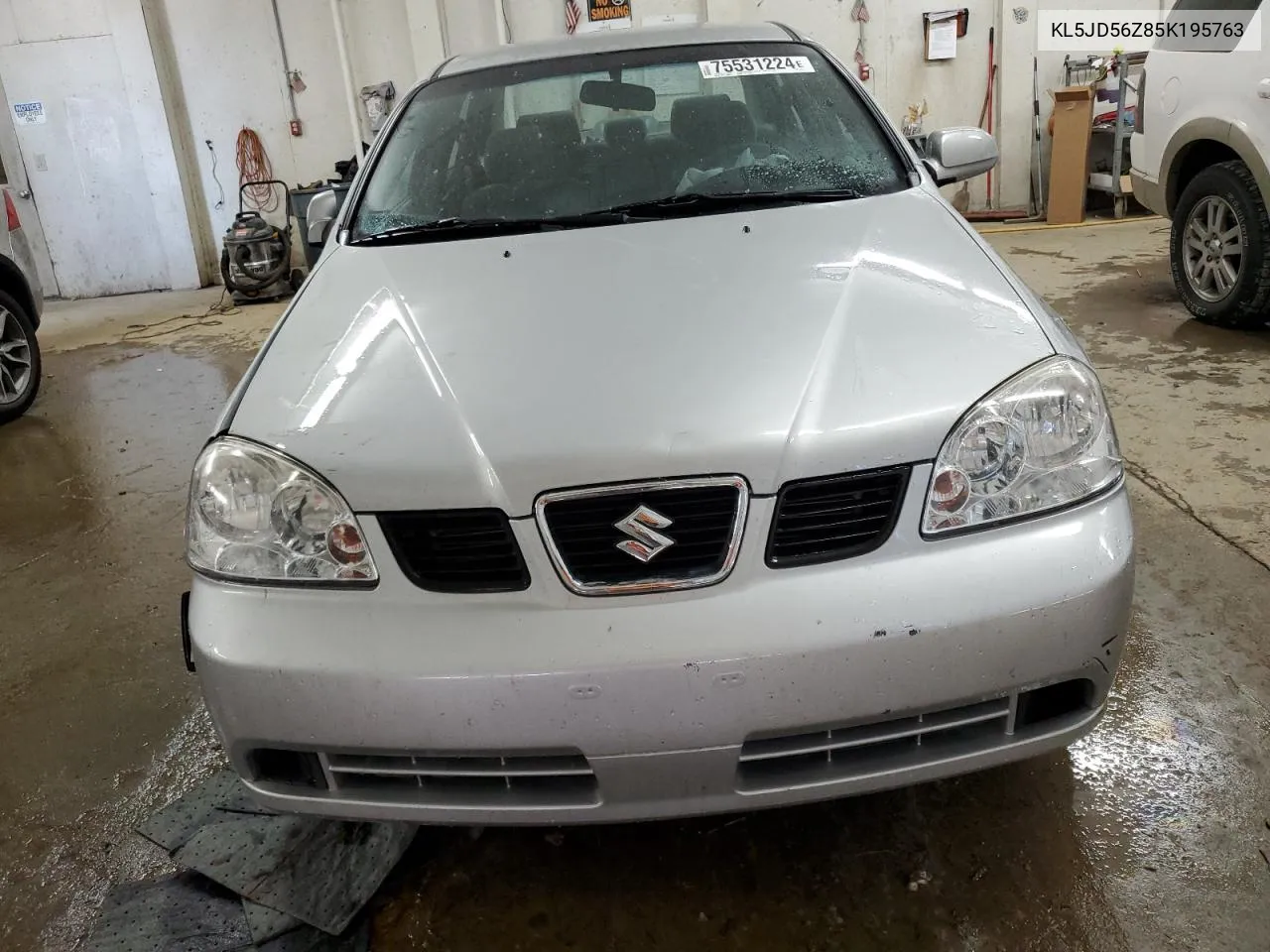 2005 Suzuki Forenza S VIN: KL5JD56Z85K195763 Lot: 75531224