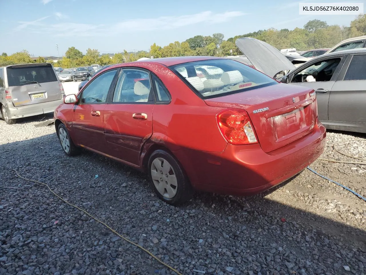 2006 Suzuki Forenza VIN: KL5JD56Z76K402080 Lot: 72608244