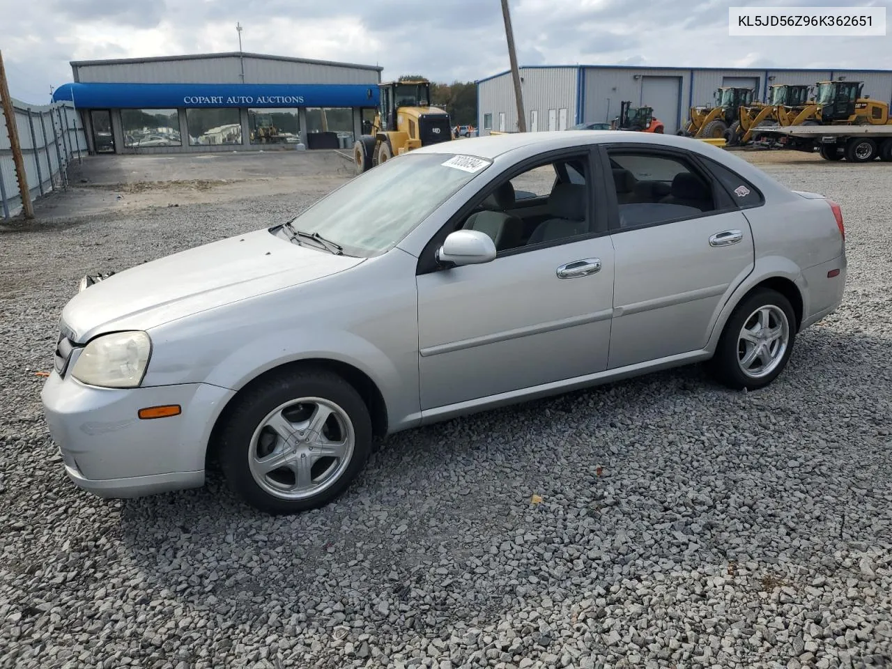 2006 Suzuki Forenza VIN: KL5JD56Z96K362651 Lot: 78306894