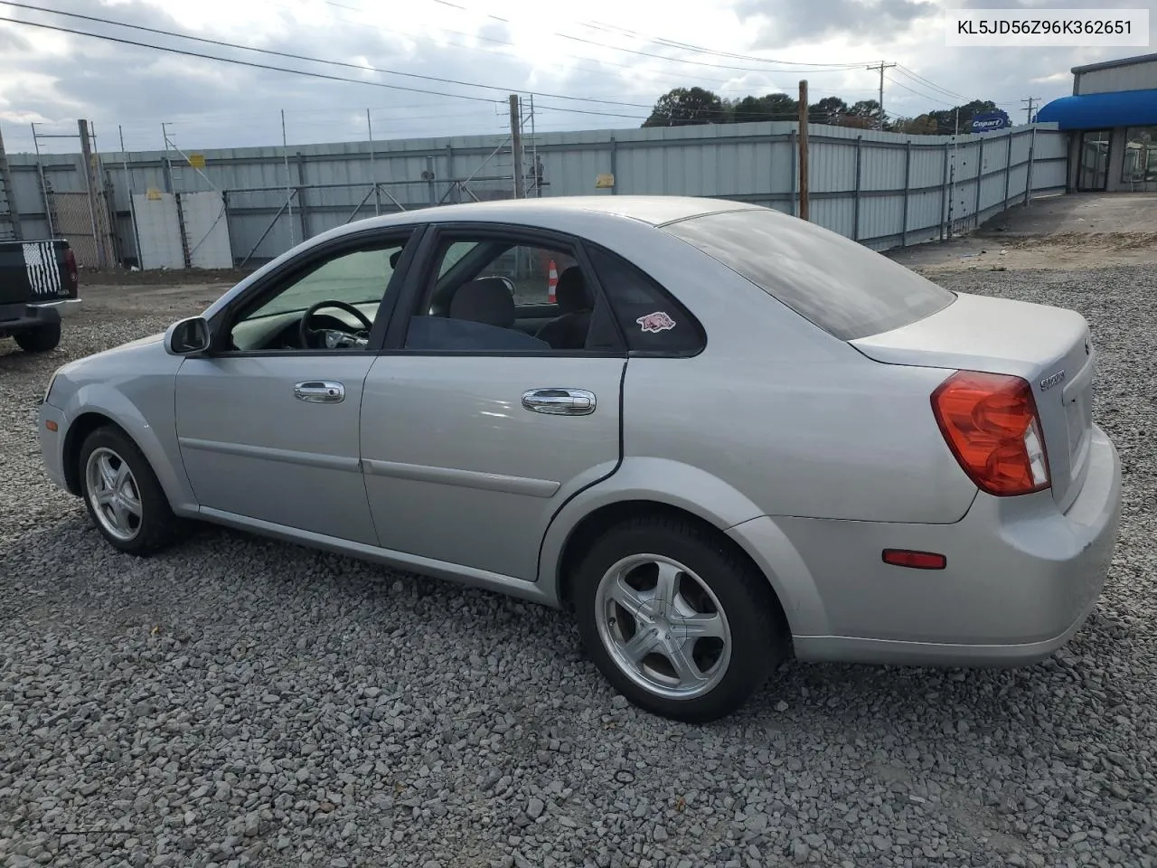 2006 Suzuki Forenza VIN: KL5JD56Z96K362651 Lot: 78306894