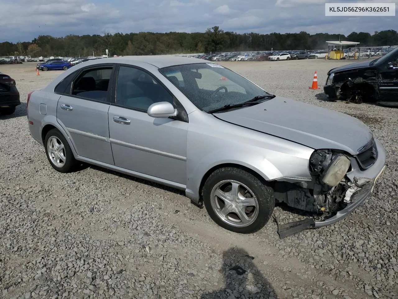 2006 Suzuki Forenza VIN: KL5JD56Z96K362651 Lot: 78306894