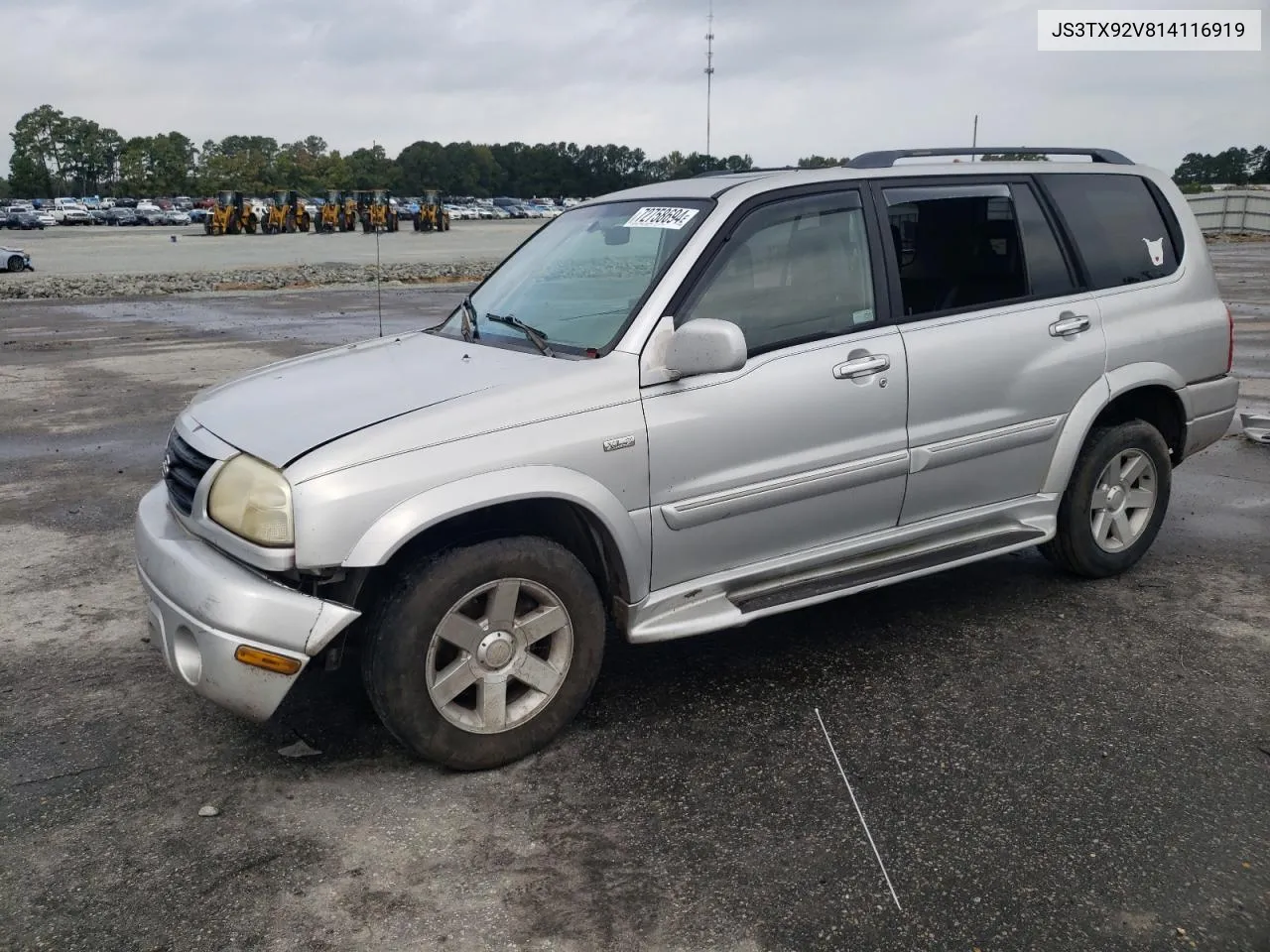 2001 Suzuki Grand Vitara Xl7 Touring VIN: JS3TX92V814116919 Lot: 72758694