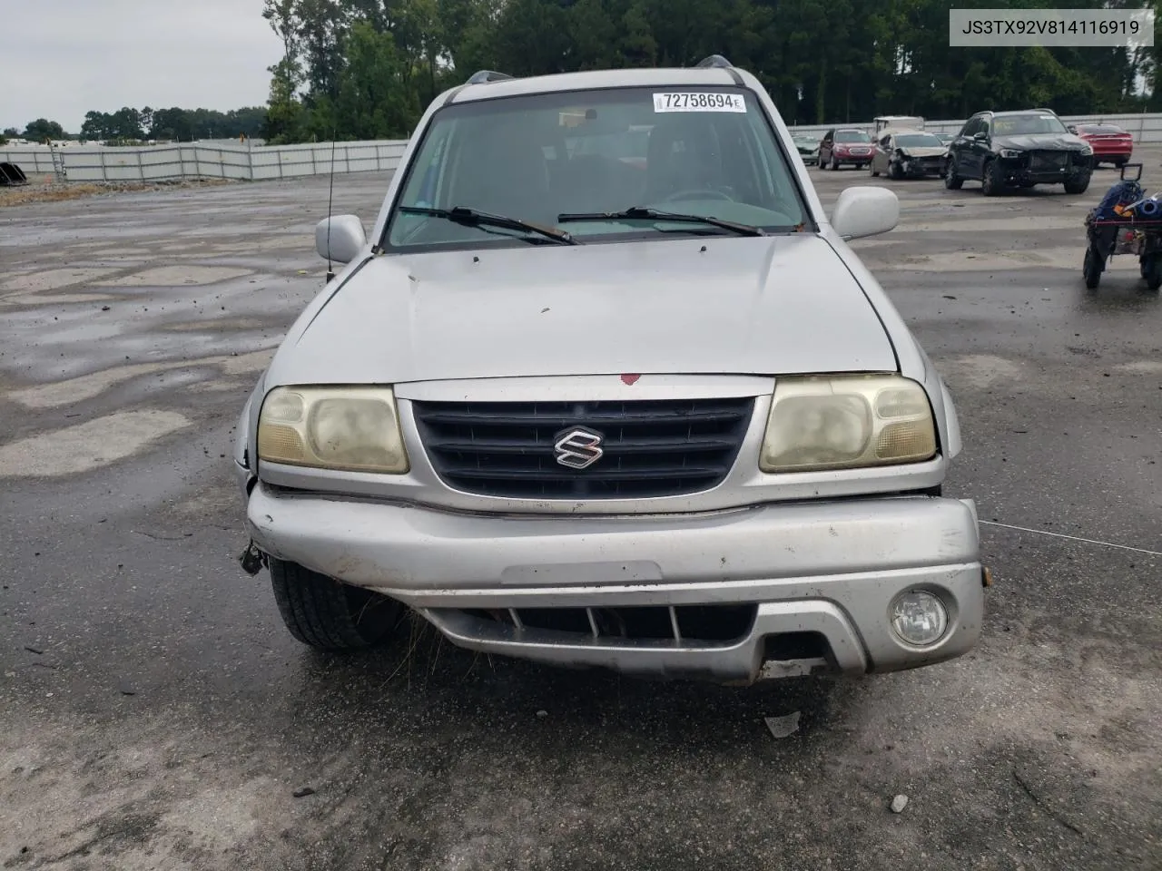 2001 Suzuki Grand Vitara Xl7 Touring VIN: JS3TX92V814116919 Lot: 72758694