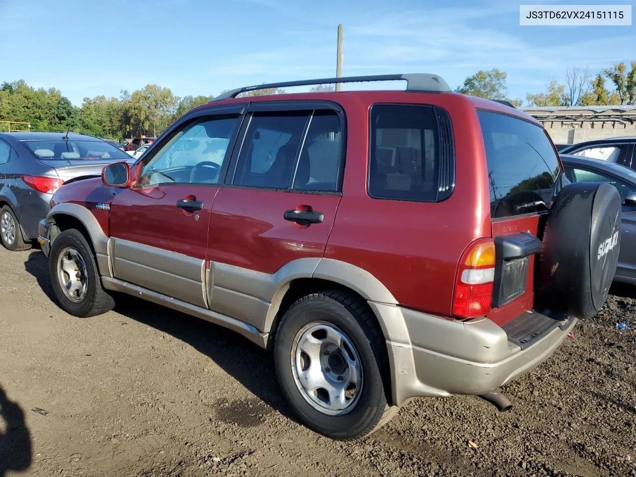 JS3TD62VX24151115 2002 Suzuki Grand Vitara Jlx Limited