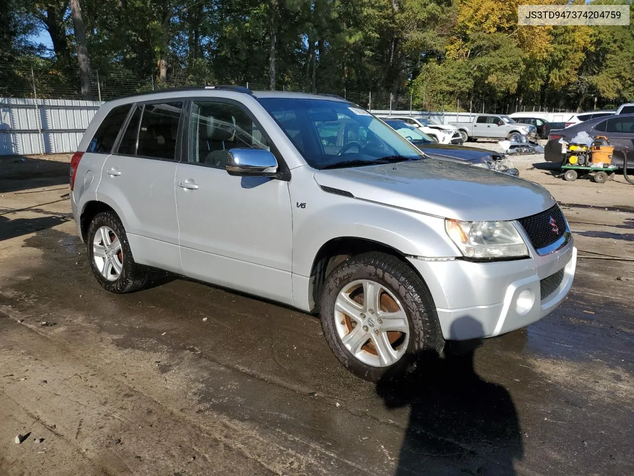 2007 Suzuki Grand Vitara Luxury VIN: JS3TD947374204759 Lot: 76910404