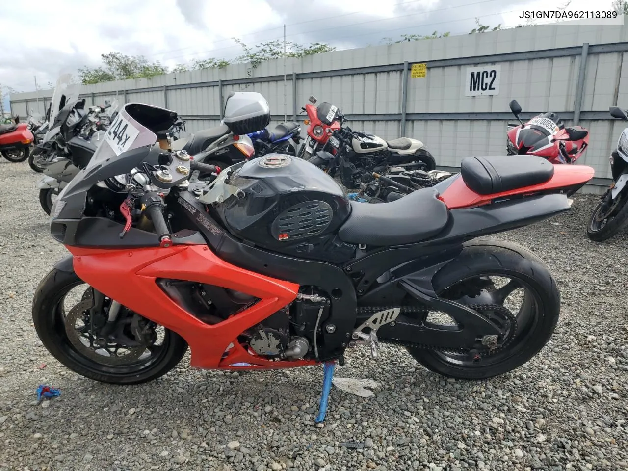 2006 Suzuki Gsx-R600 K6 VIN: JS1GN7DA962113089 Lot: 66936244