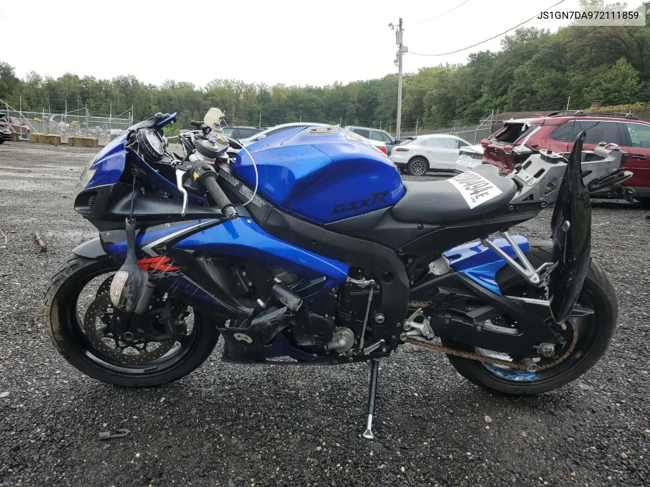 2007 Suzuki Gsx-R600 VIN: JS1GN7DA972111859 Lot: 73200494