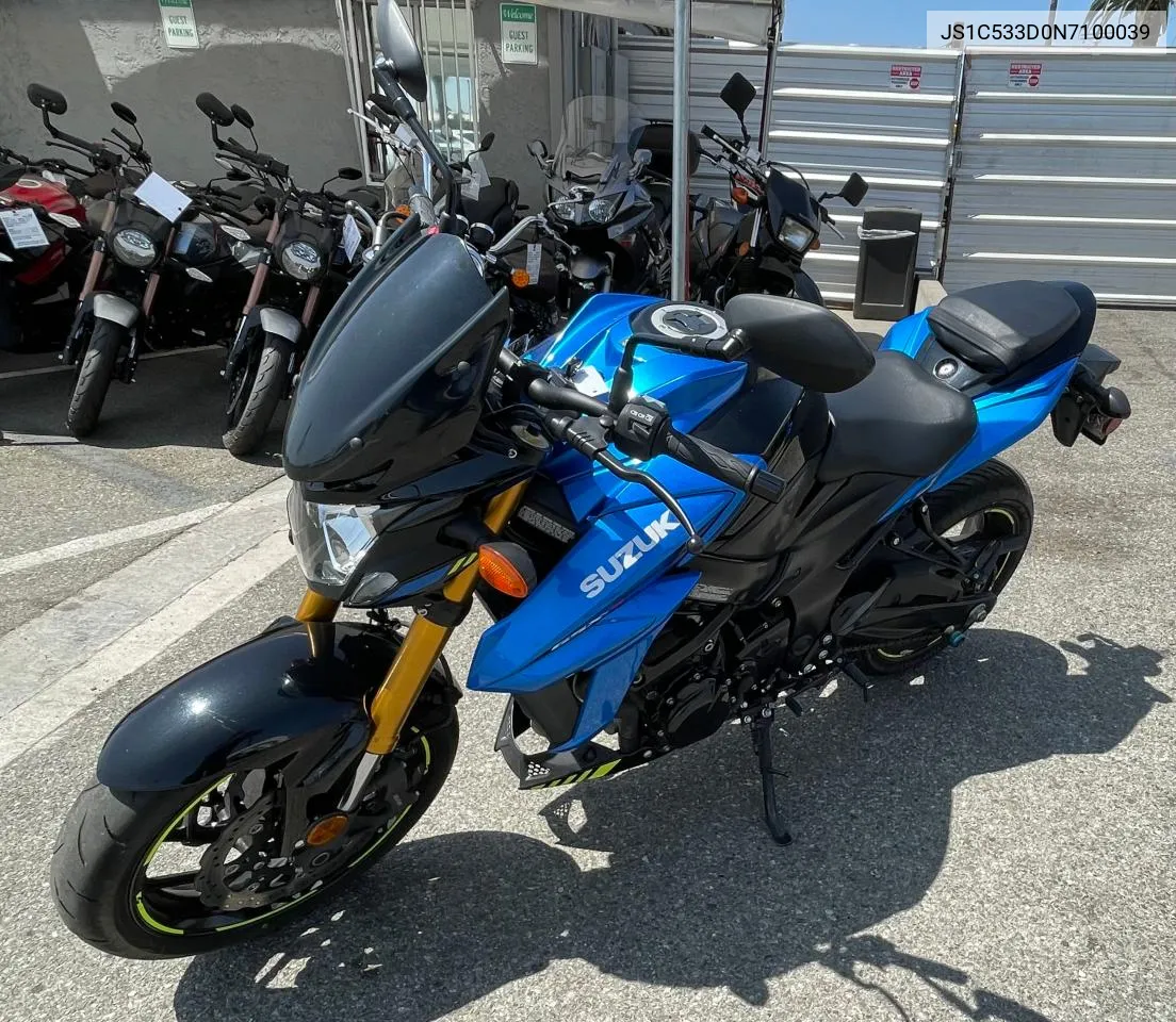 2022 Suzuki Gsx-S750 M VIN: JS1C533D0N7100039 Lot: 78333394