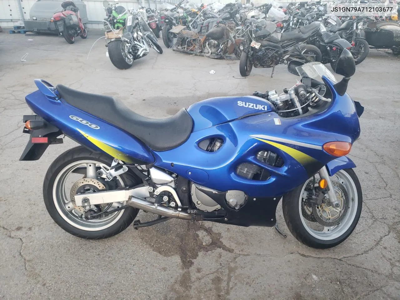 2001 Suzuki Gsx600 F VIN: JS1GN79A712103677 Lot: 75634484