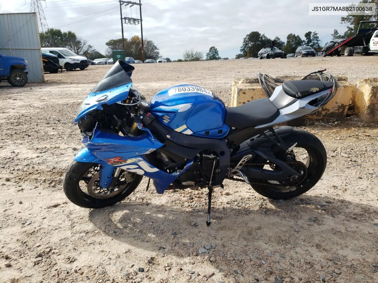 2011 Suzuki Gsx750 VIN: JS1GR7MA8B2100638 Lot: 78033984