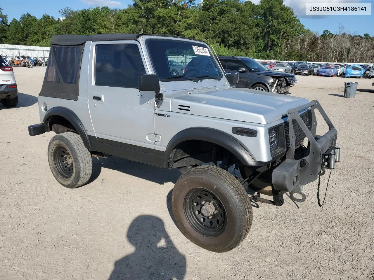 1987 Suzuki Samurai VIN: JS3JC51C3H4186141 Lot: 72551804