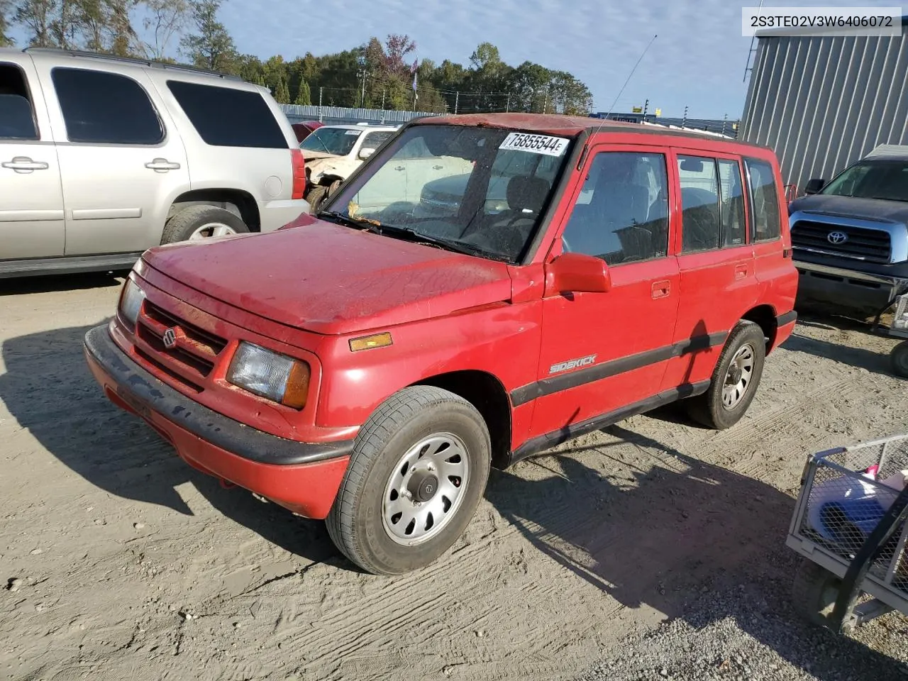 1998 Suzuki Sidekick Js VIN: 2S3TE02V3W6406072 Lot: 75855544