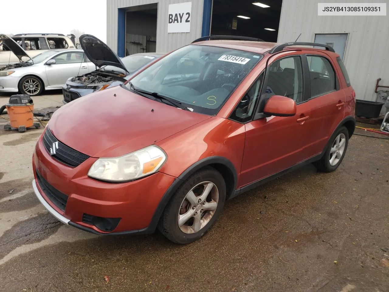 2008 Suzuki Sx4 Base VIN: JS2YB413085109351 Lot: 78315414