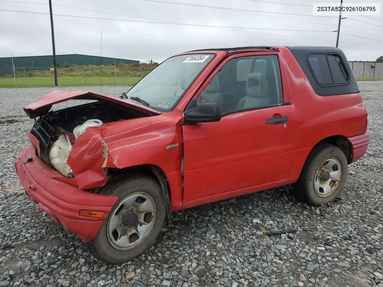 2002 Suzuki Vitara Jlx VIN: 2S3TA52C926106795 Lot: 70664384