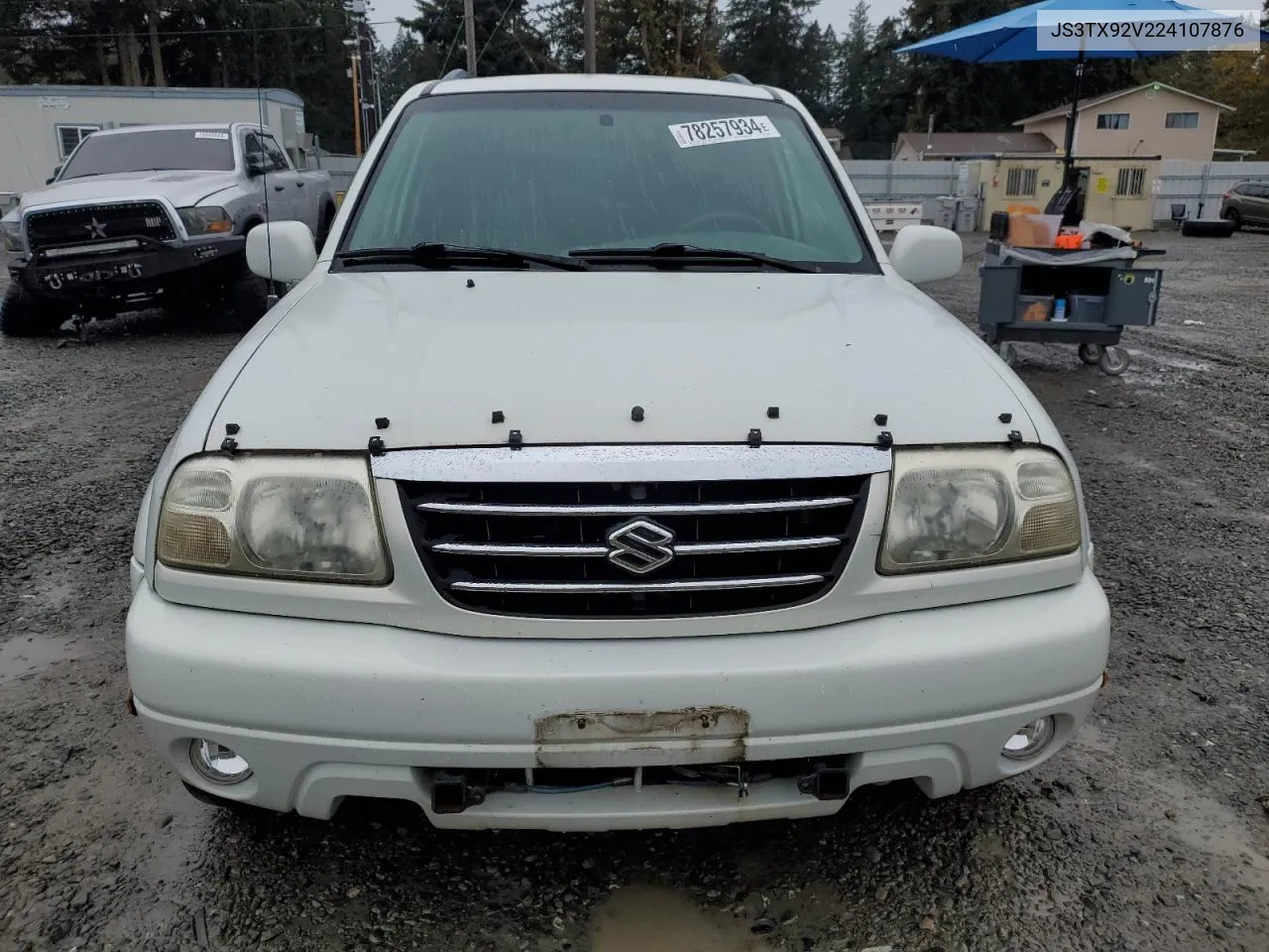 2002 Suzuki Xl7 Plus VIN: JS3TX92V224107876 Lot: 78257934