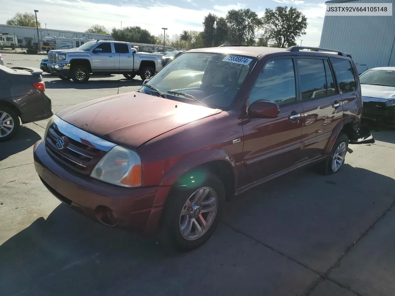 2006 Suzuki Xl7 VIN: JS3TX92V664105148 Lot: 75535974