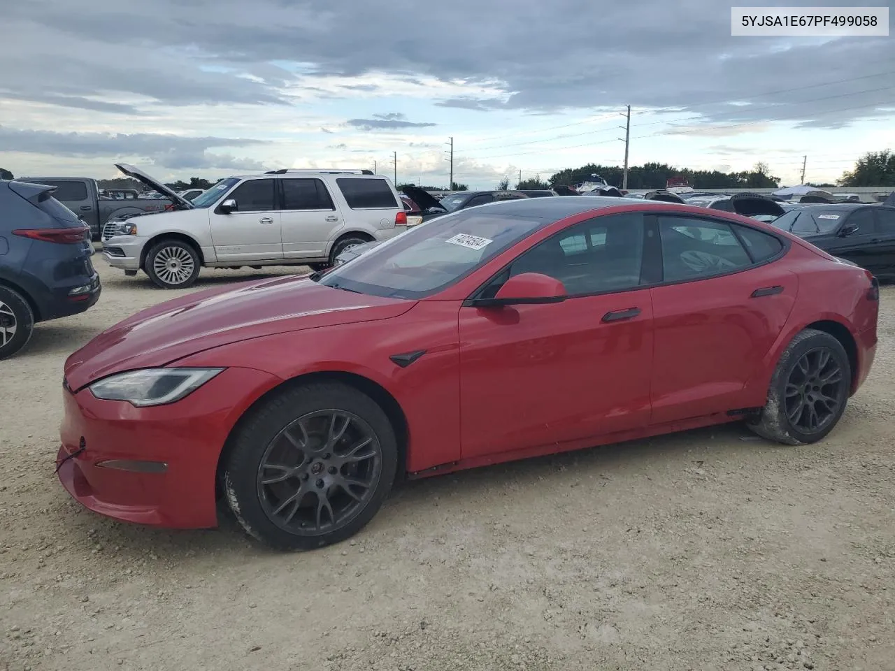 2023 Tesla Model S VIN: 5YJSA1E67PF499058 Lot: 74024504