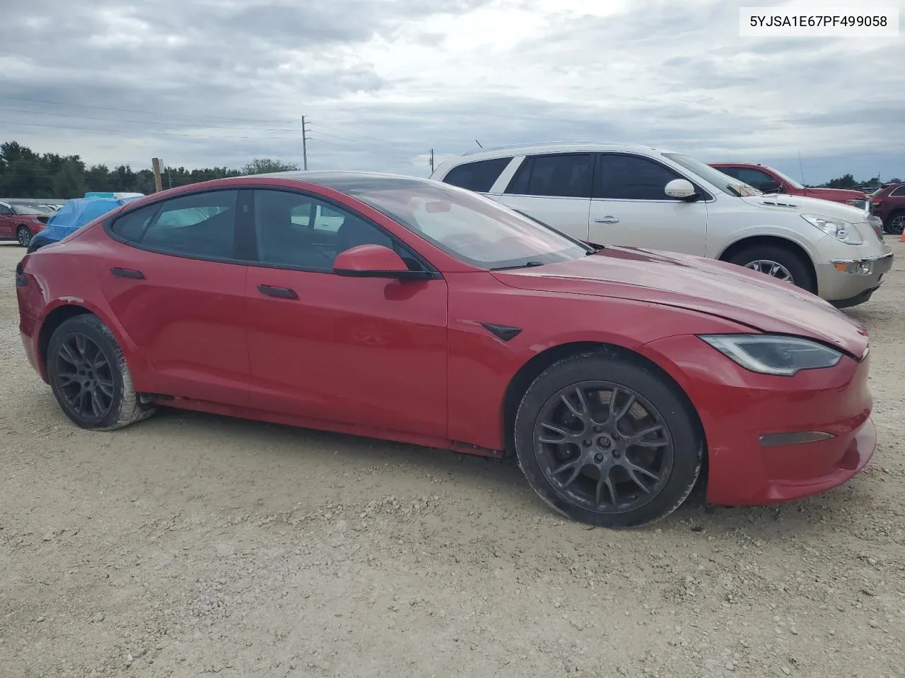 2023 Tesla Model S VIN: 5YJSA1E67PF499058 Lot: 74024504