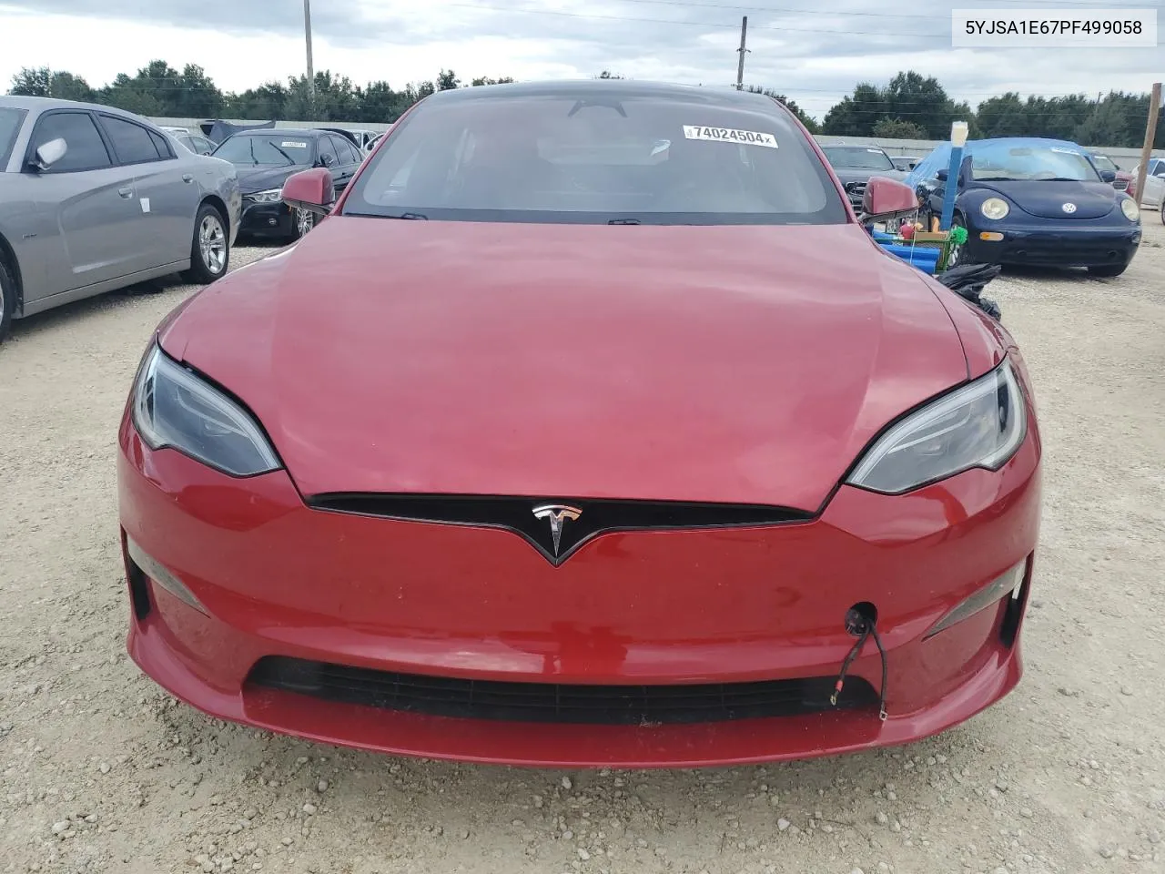 2023 Tesla Model S VIN: 5YJSA1E67PF499058 Lot: 74024504