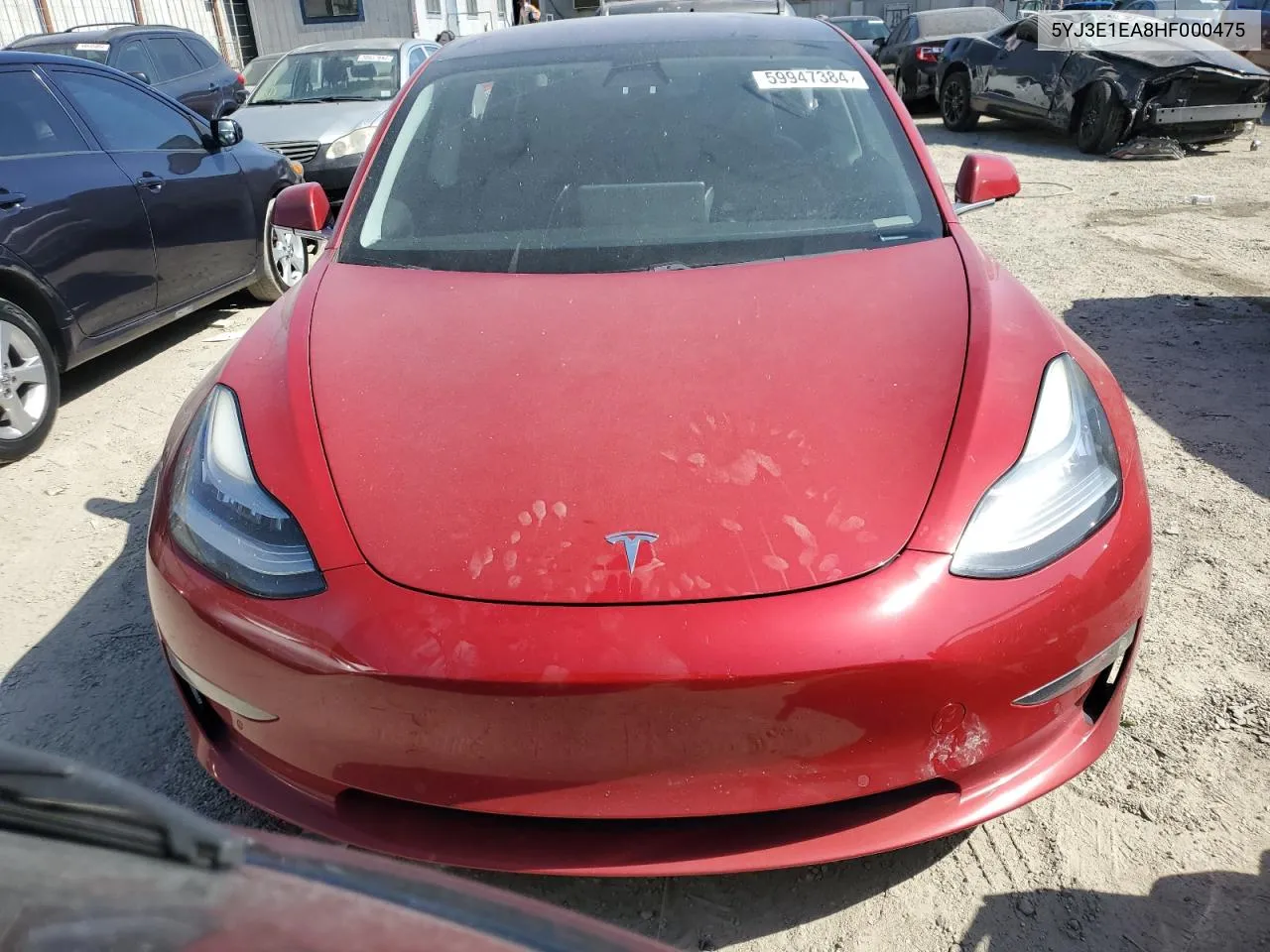 2017 Tesla Model 3 VIN: 5YJ3E1EA8HF000475 Lot: 59947384