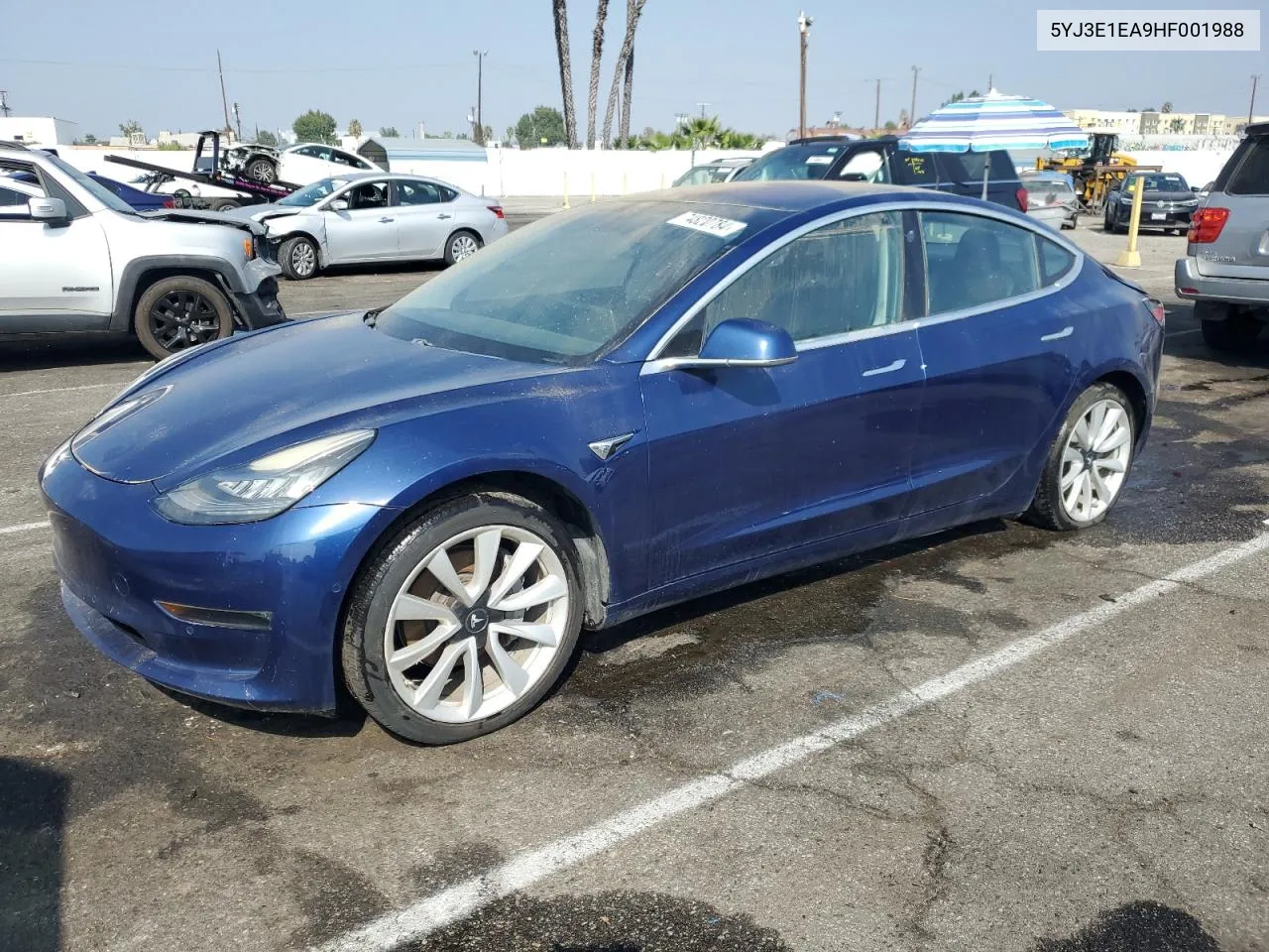 2017 Tesla Model 3 VIN: 5YJ3E1EA9HF001988 Lot: 74820784