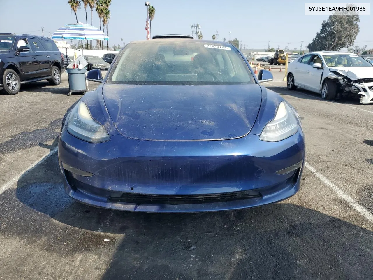 2017 Tesla Model 3 VIN: 5YJ3E1EA9HF001988 Lot: 74820784