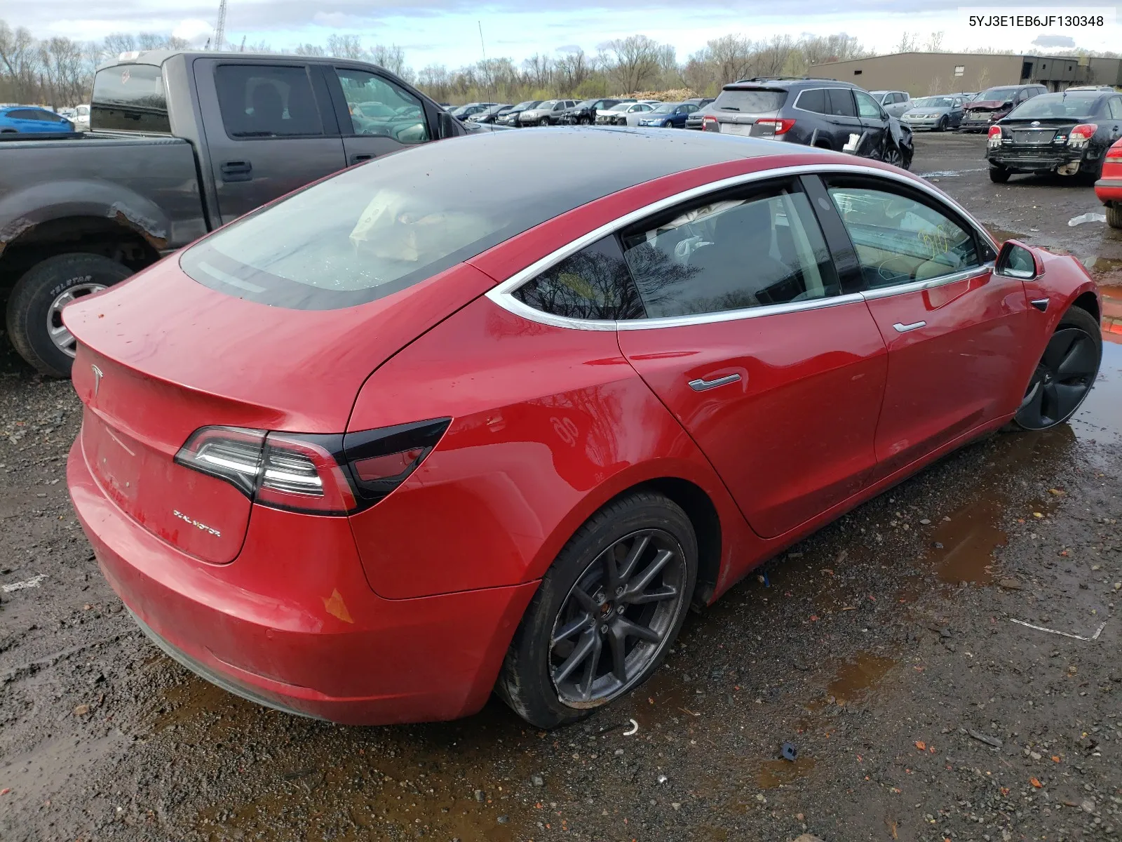 2018 Tesla Model 3 VIN: 5YJ3E1EB6JF130348 Lot: 40374751