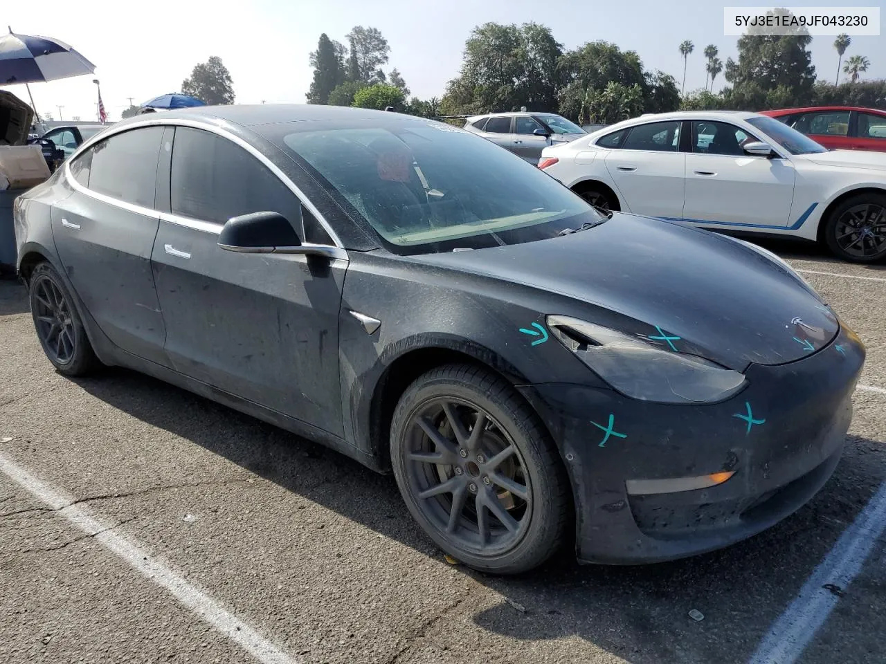 2018 Tesla Model 3 VIN: 5YJ3E1EA9JF043230 Lot: 54921804