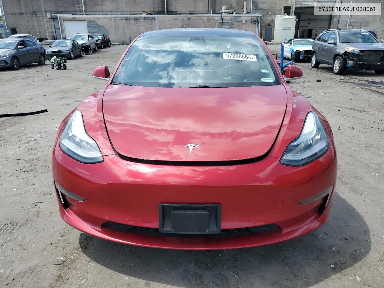 2018 Tesla Model 3 VIN: 5YJ3E1EA9JF038061 Lot: 57090664