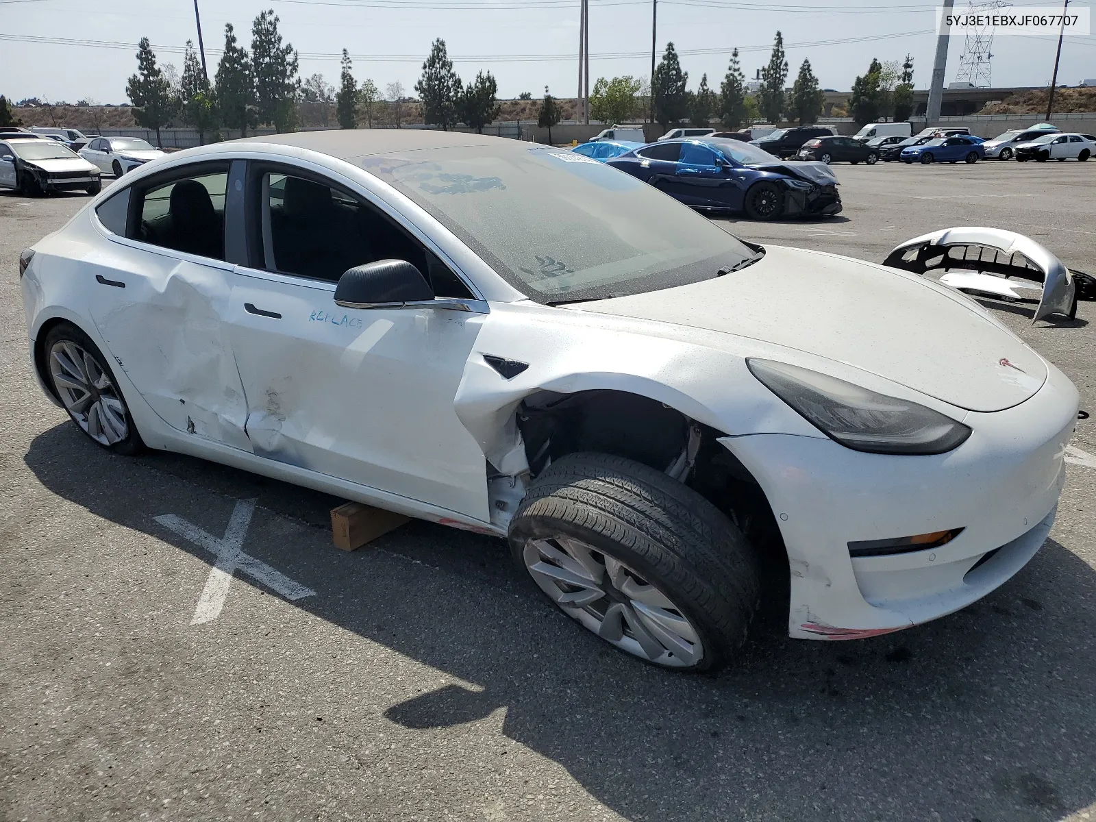 2018 Tesla Model 3 VIN: 5YJ3E1EBXJF067707 Lot: 59114914