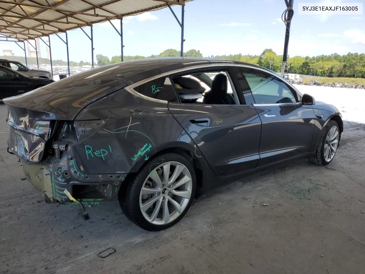 2018 Tesla Model 3 VIN: 5YJ3E1EAXJF163005 Lot: 59162134