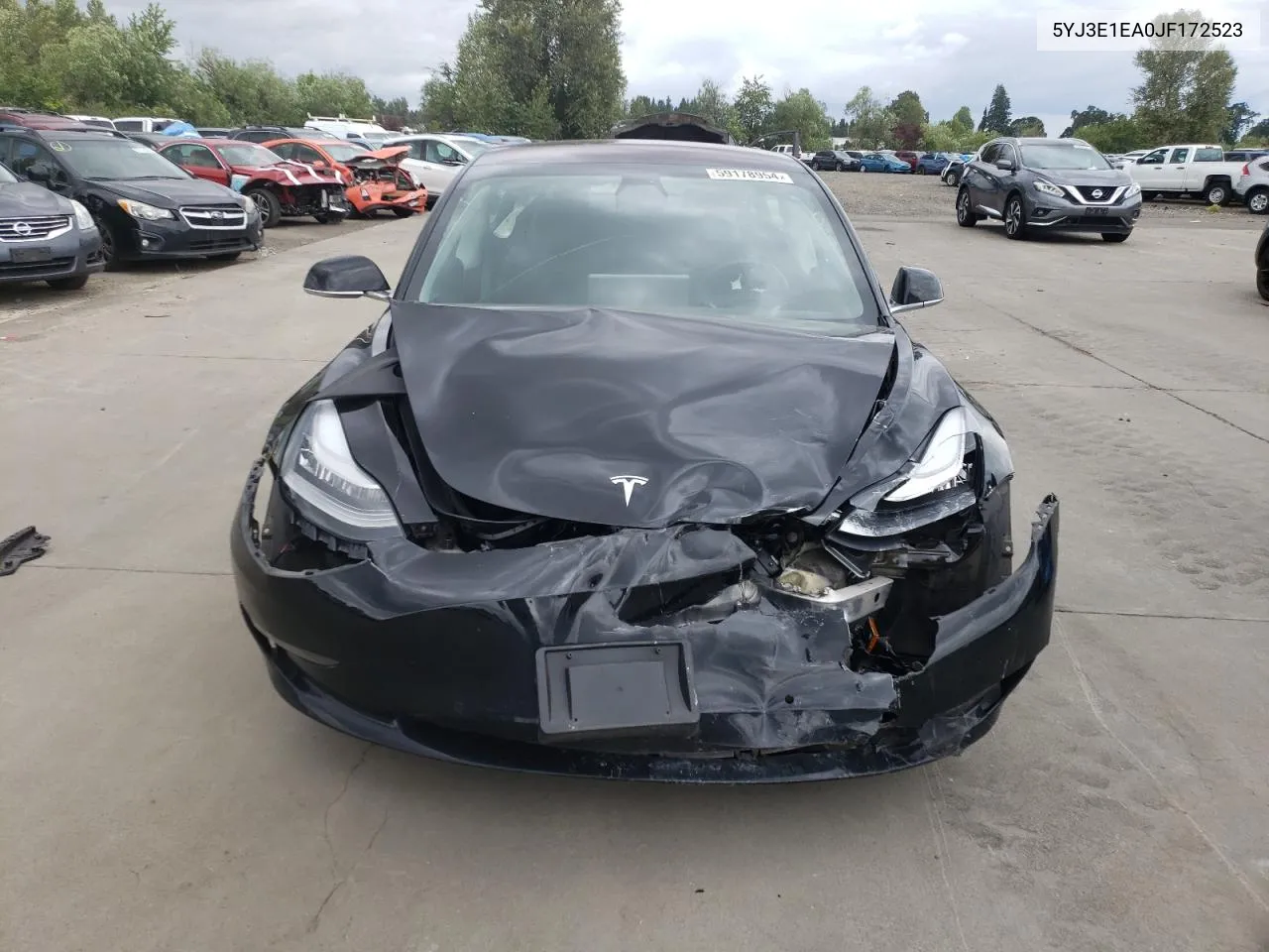 2018 Tesla Model 3 VIN: 5YJ3E1EA0JF172523 Lot: 59178954