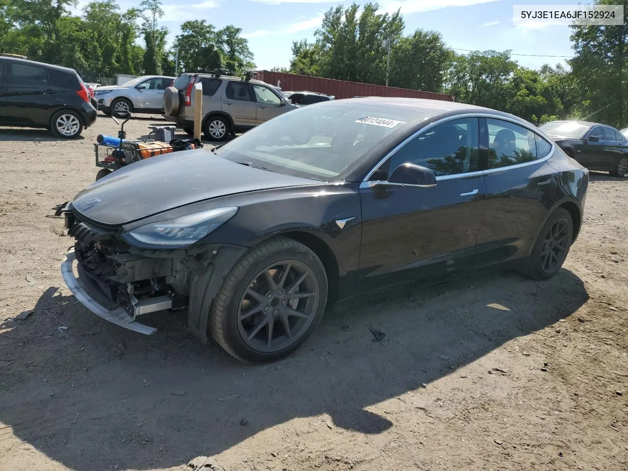 2018 Tesla Model 3 VIN: 5YJ3E1EA6JF152924 Lot: 60124044